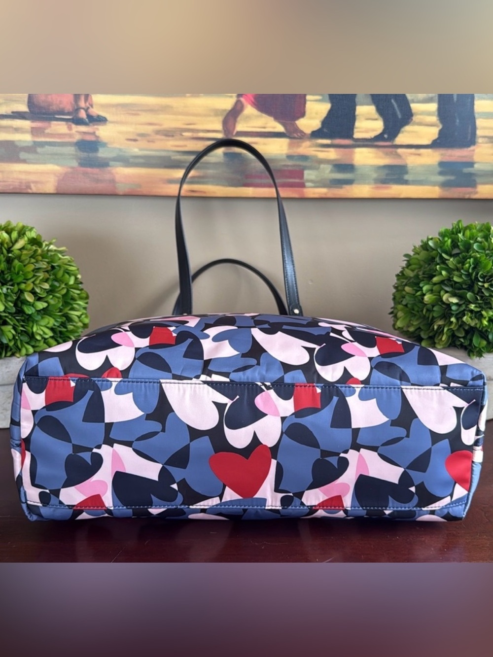 KATE SPADE ♠️ New York "Taylor" MULTI HEART PARTY TOTE BAG ❤️LIKE NEW❤️ - Picture 13 of 17